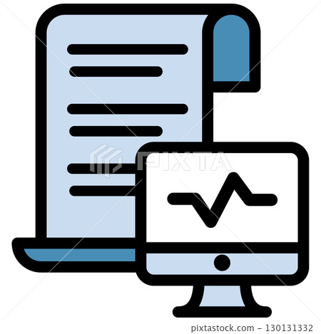 Illustration icon material: Pharmaceutical medical file 236 130131332