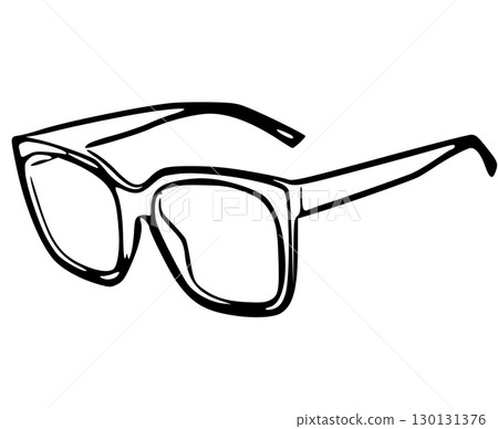 glases icon black and white concept 130131376