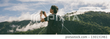 ecology travel with man solo travel and camping outdoor relax in rice field at chiangmai thailand in raining season ecology travel with man solo travel and camping outdoor relax in rice field at chiangmai thailand in raining season 130131461