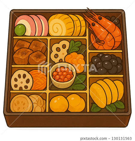 新年食物插畫 新年食物插畫 130131563