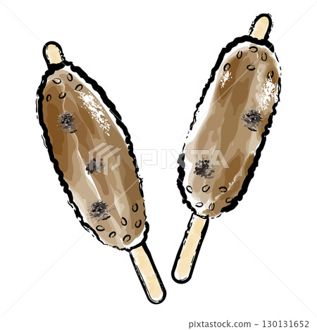 手繪風格，日式風格，五平麻糬 130131652