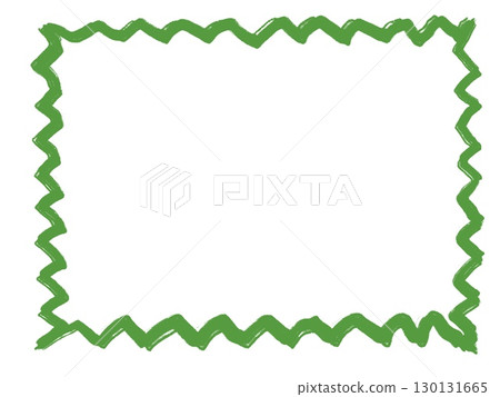 Simple hand-drawn zigzag line frame Simple hand-drawn zigzag line frame 130131665