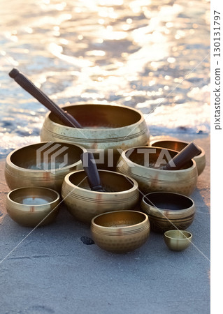Singing Bowls by the Sea 130131797