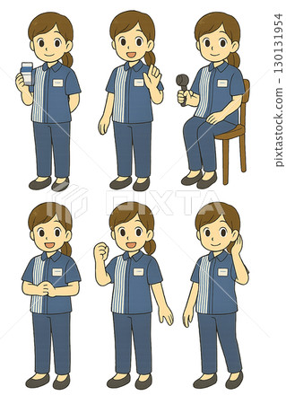 便利商店店員插畫 130131954