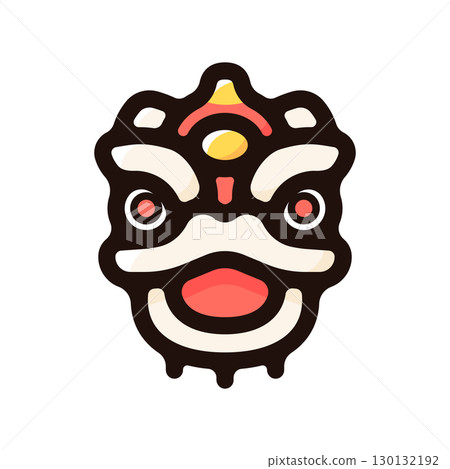中國舞獅插畫圖示(中國、農曆新年、農曆新年素材) 中國舞獅插畫圖示(中國、農曆新年、農曆新年素材) 130132192
