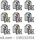 Illustration icon material set: Medical file 263 130132354