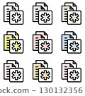 Illustration icon material set: Medical file 265 130132356