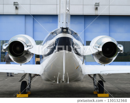 Engine nozzle of the Air Self-Defense Force T-400 trainer aircraft 130132368