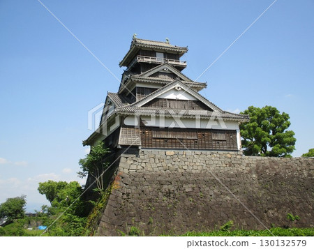 熊本城的「宇土塔」在熊本地震中受損 130132579