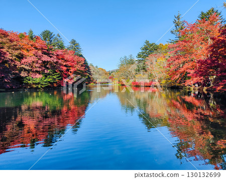 輕井澤、雲場池（秋季） 130132699