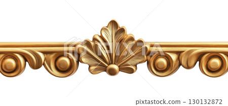 Gold Ornamental Border 130132872