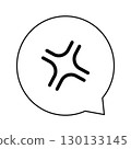 憤怒、生氣等情緒言語氣泡標記 130133145