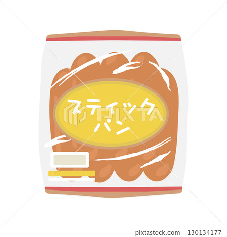 袋子裡的麵包棒插圖 袋子裡的麵包棒插圖 130134177