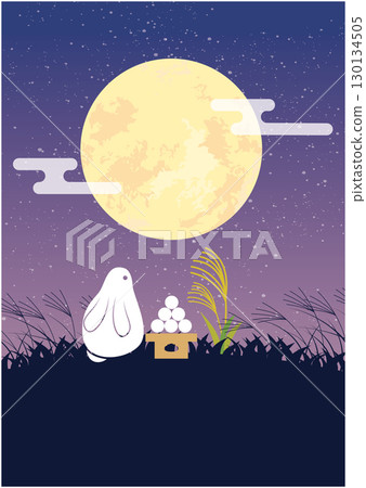 秋季賞月背景 130134505