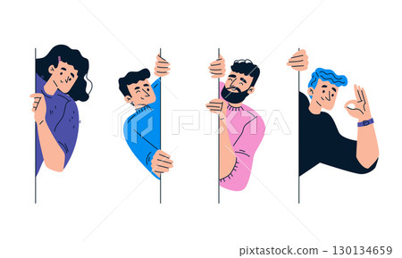 A Diverse Group of People Expressing Various Emotions and Celebrating Together in Unity 130134659