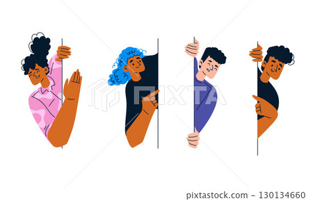 A Variety of Diverse Characters Engaging with Poles in Creative and Artistic Poses A Variety of Diverse Characters Engaging with Poles in Creative and Artistic Poses 130134660