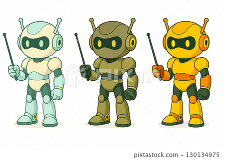 Set of 3 robot instructors 130134975