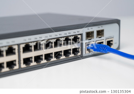 Connecting Ethernet Cable to Network Switch. Connecting Ethernet Cable to Network Switch. 130135304