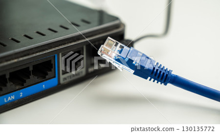 The internet cable is pulled out of the router.  130135772