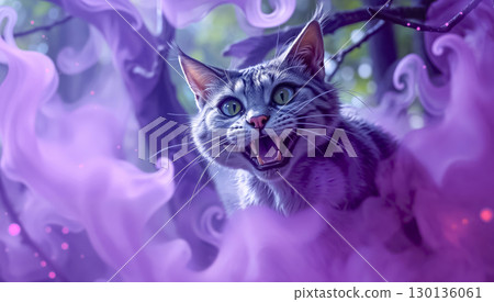 The Cheshire Cat in the Enchanted Forest, from Alice in Wonderland 130136061