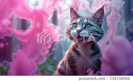 The Cheshire Cat in the Enchanted Forest, from Alice in Wonderland 130136068