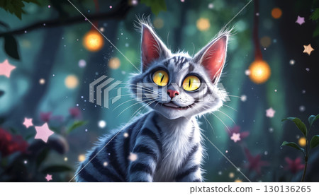 The Cheshire Cat in the Enchanted Forest, from Alice in Wonderland The Cheshire Cat in the Enchanted Forest, from Alice in Wonderland 130136265