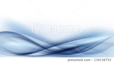 Blue waves abstract background, modern design, vector illustration 130136752