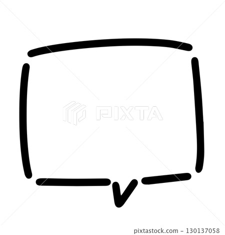Hand-drawn cute speech bubble vector illustration. Comic speech bubble that looks like it was drawn with a pen. Hand-drawn cute speech bubble vector illustration. Comic speech bubble that looks like it was drawn with a pen. 130137058