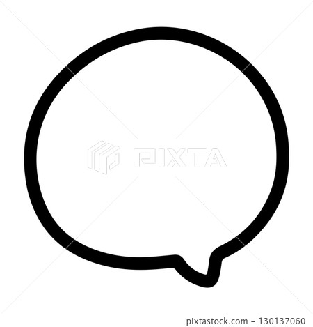 Hand-drawn cute speech bubble vector illustration. Comic speech bubble that looks like it was drawn with a pen. Hand-drawn cute speech bubble vector illustration. Comic speech bubble that looks like it was drawn with a pen. 130137060