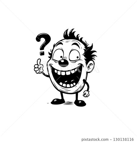 Cartoon Character with a Question Mark: Expressing Confusion and Inquiry through Art Cartoon Character with a Question Mark: Expressing Confusion and Inquiry through Art 130138116