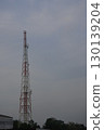 telecommunication tower with antennas   blue sky 130139204