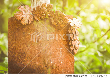 Old rusty metal sign with copyspace for backgrounds or textures. Old rusty metal sign with copyspace for backgrounds or textures. 130139734