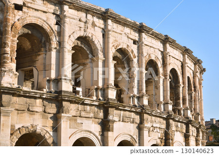 The Roman amphitheater in Nimes, France (photographed on August 15, 2025) 130140623