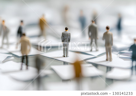 Businessman and office documents (3D)-3 Businessman and office documents (3D)-3 130141233