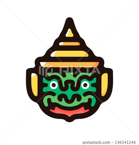 Thai giant illustration icon (Thai culture, tourism, Thai material) 130141248