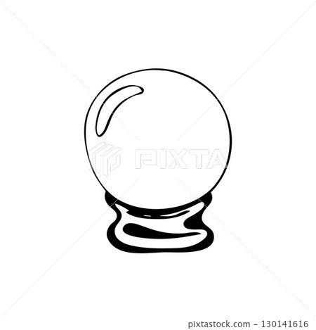 Magic ball, hand drawn in doodle style 130141616