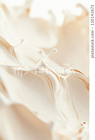 Ice cream texture close-up with creamy swirls for desserts or backgrounds 130141672