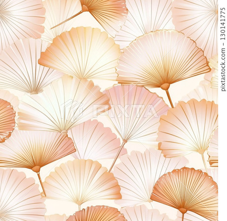 Brown and beige pattern featuring intricate design elements, suitable as background 130141775