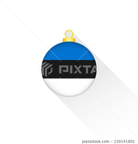 Estonia National Flag Christmas Decoration. Estonia National Flag Christmas Decoration. 130141802