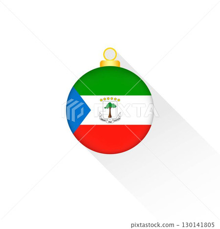 Equatorial Guinea National Flag Christmas Decoration. 130141805