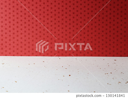 Japanese pattern background_red and white 130141841