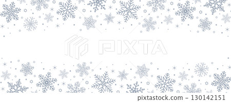 christmas banner with snowflake frame vector illustration 130142151