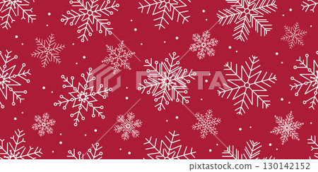 red christmas seamless snowflake background banner vector illustration red christmas seamless snowflake background banner vector illustration 130142152