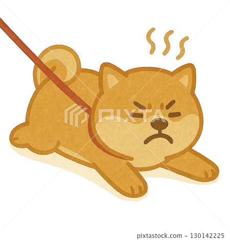 Illustration of a Shiba Inu refusing 130142225
