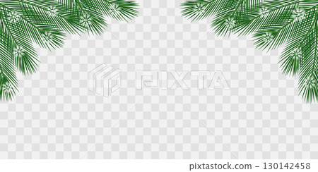 Pine Twigs and Snowflakes Top Double Side Corner Frame border Minimalist Design Copy space Template Pine Twigs and Snowflakes Top Double Side Corner Frame border Minimalist Design Copy space Template 130142458