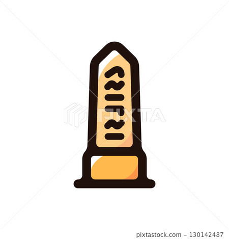 Obelisk illustration icon (Ancient Egypt, Travel, Egyptian culture material) 130142487