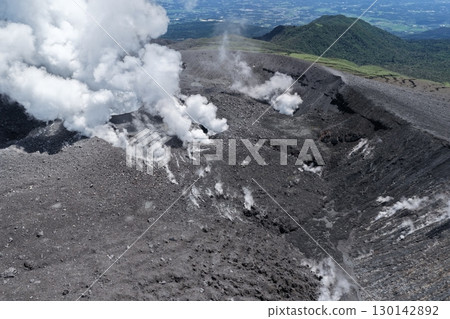 Drone image of the summit of Mt. Shinmoedake 130142892