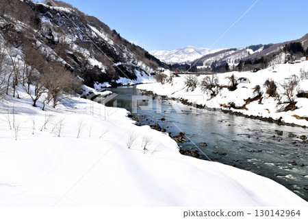 三造平滝橋／千曲川上游／眺望明石海峽大橋（長野縣榮村）[2025年3月] 130142964