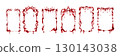 Blood vintage frame, gothic Halloween hand drawn red border set vampire victorian horror decor print 130143038