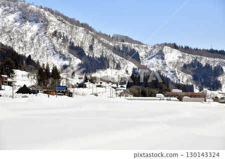 Mikuri Hirataki Bridge / View of the Chikuma River (surrounding area) (Sakae Village, Nagano Prefecture) [March 2025] 130143324